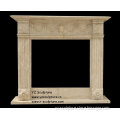 White Travertine Fireplace Mantel (FPS-C403)